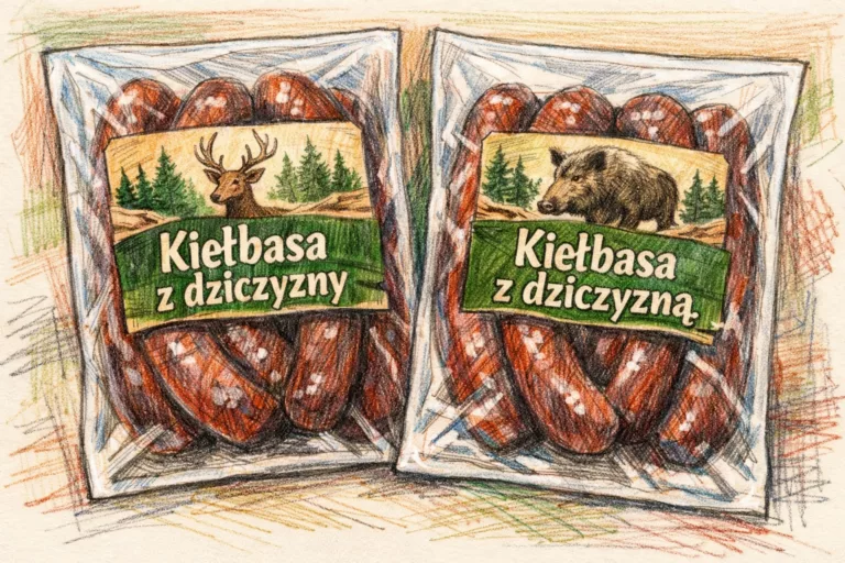 Porównanie etykiet kiełbasy z dziczyzny i z dziczyzną – różnice w składzie