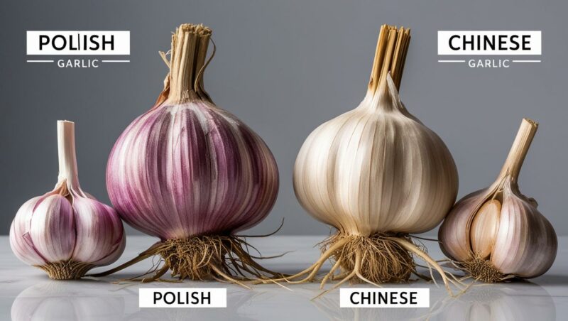 Porównanie czosnku z Polski i Chin – różnice w wyglądzie i etykietowaniu