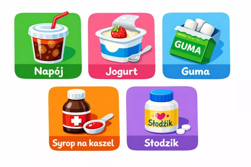 Kategorie produktów spożywczych zawierających aspartam E951