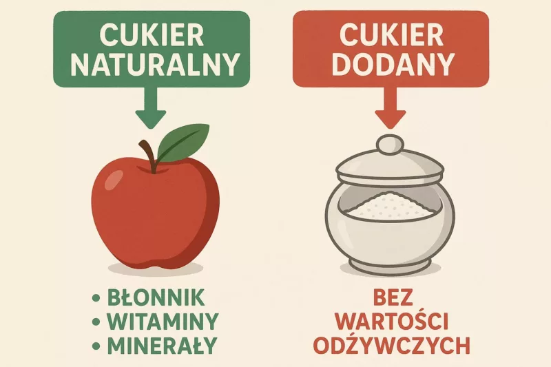 Porównanie cukru naturalnego z owoców i cukru dodanego - różnice w wartości odżywczej
