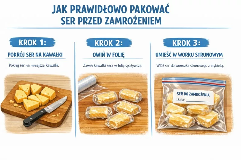 Instrukcja krok po kroku jak prawidłowo pakować ser przed zamrożeniem