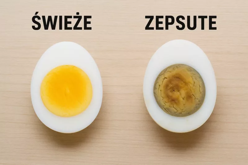 Jak rozpoznać zepsute ugotowane jajko – porównanie ze świeżym