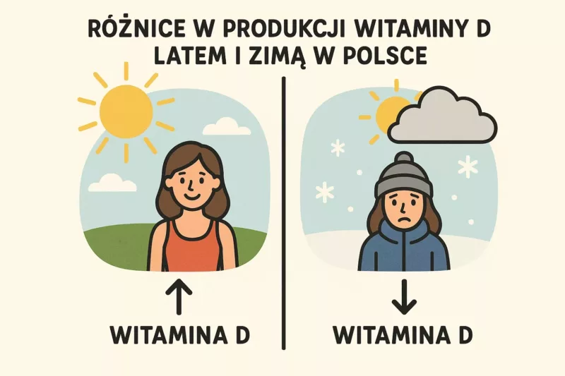 Różnice w produkcji witaminy D latem i zimą w Polsce