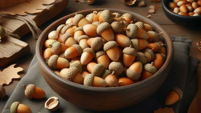 Surowe żołędzie uważa się za niebezpieczne z powodu zawartości tanin, które są toksyczne w dużych ilościach. Jednak taniny można usunąć przez gotowanie lub namaczanie.