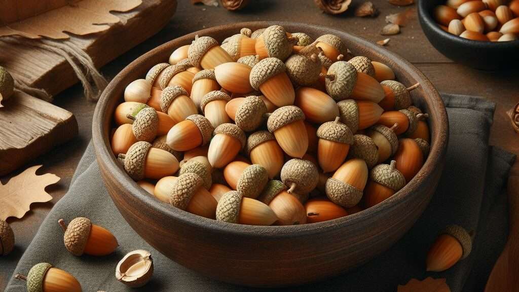 Surowe żołędzie uważa się za niebezpieczne z powodu zawartości tanin, które są toksyczne w dużych ilościach. Jednak taniny można usunąć przez gotowanie lub namaczanie.