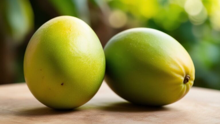 Niedojrzałe mango na stole