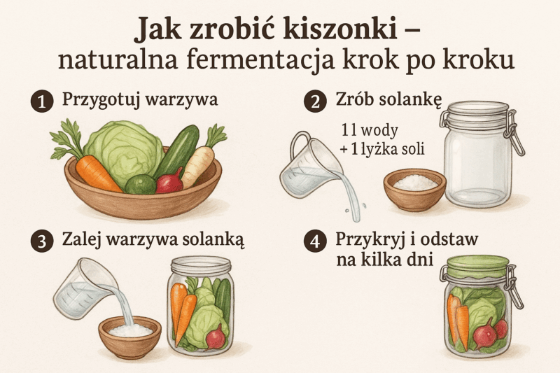 schemat kiszenia ogórków