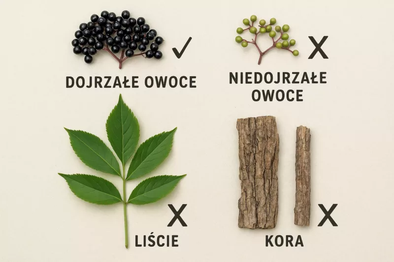 Które części czarnego bzu są bezpieczne - przewodnik wizualny
