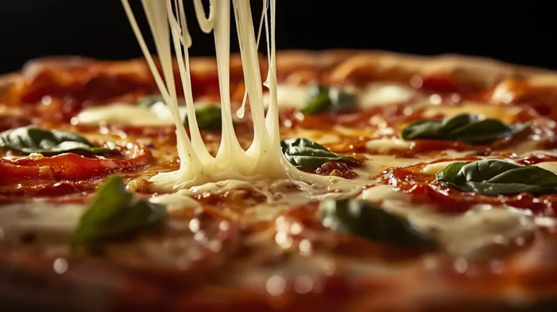 Pizza Margherita z roztopioną mozzarellą – tradycyjne włoskie zastosowanie