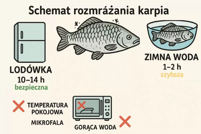 Jak prawidłowo rozmrozić karpia – schemat metod rozmrażania