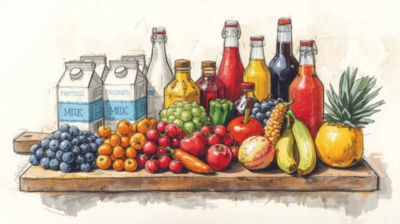 Zrównoważona dieta z produktami pasteryzowanymi i świeżymi