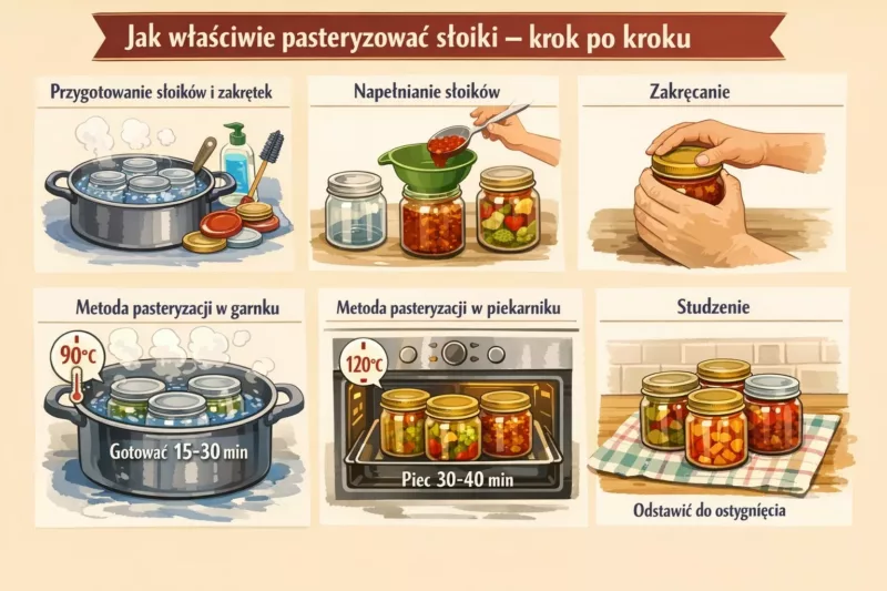 Jak właściwie pasteryzować słoiki - krok po kroku