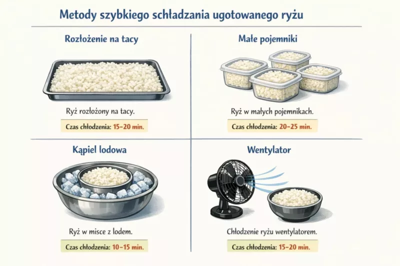 Cztery skuteczne metody szybkiego schładzania ugotowanego ryżu