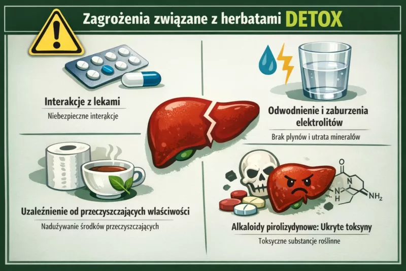 Potencjalne zagrożenia związane ze stosowaniem herbat detox