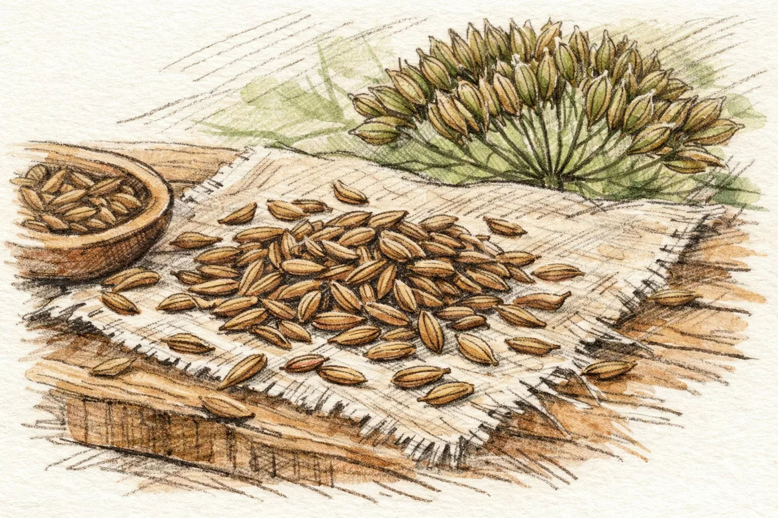 Nasiona kuminu (Cuminum cyminum) z bliska - przyprawa o właściwościach zdrowotnych