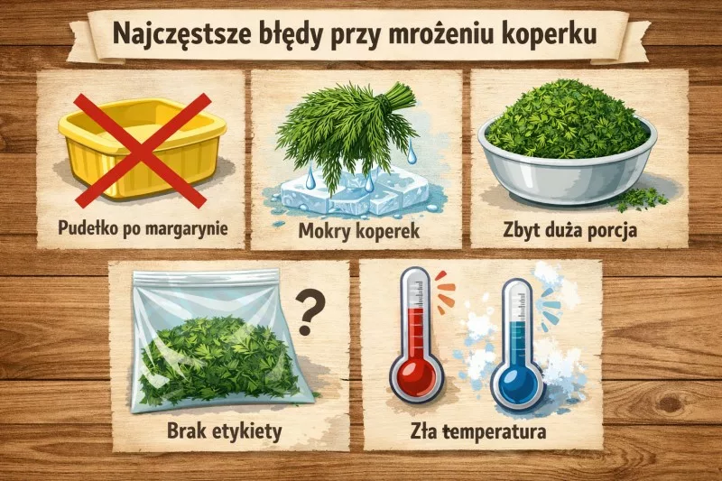 Pięć najczęstszych błędów przy mrożeniu koperku których należy unikać