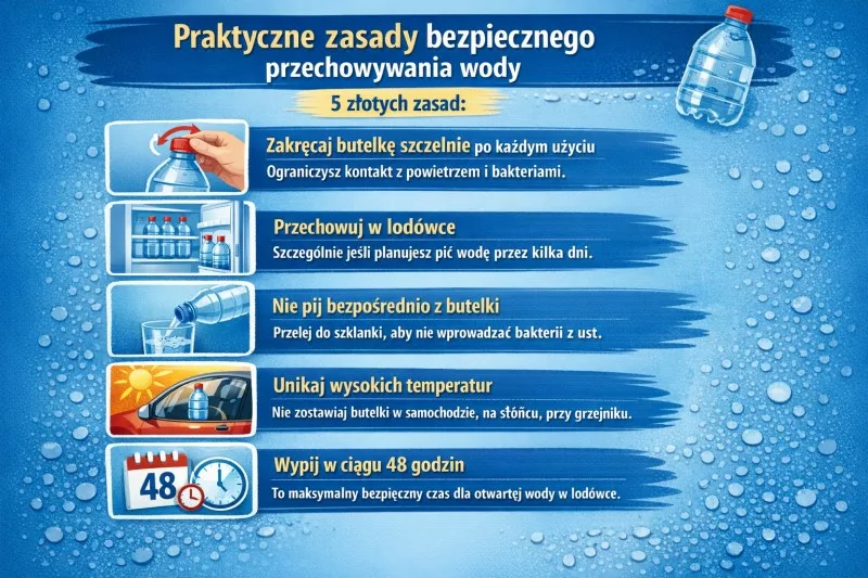 Praktyczne zasady bezpiecznego przechowywania wody