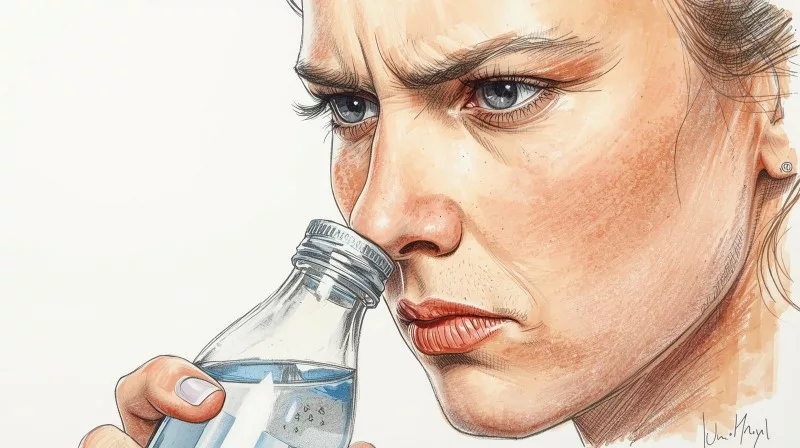 kobieta wącha wodę